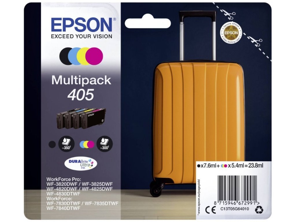 EPSON Multipack 4 Colours 405 DURABrite Ultra Ink (C13T05G64010)