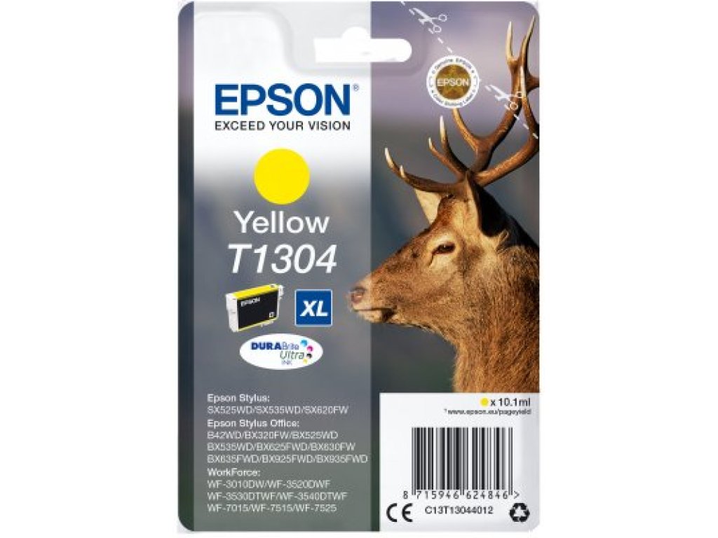 EPSON Singlepack Yellow T1304 DURABrite Ultra Ink (C13T13044012)