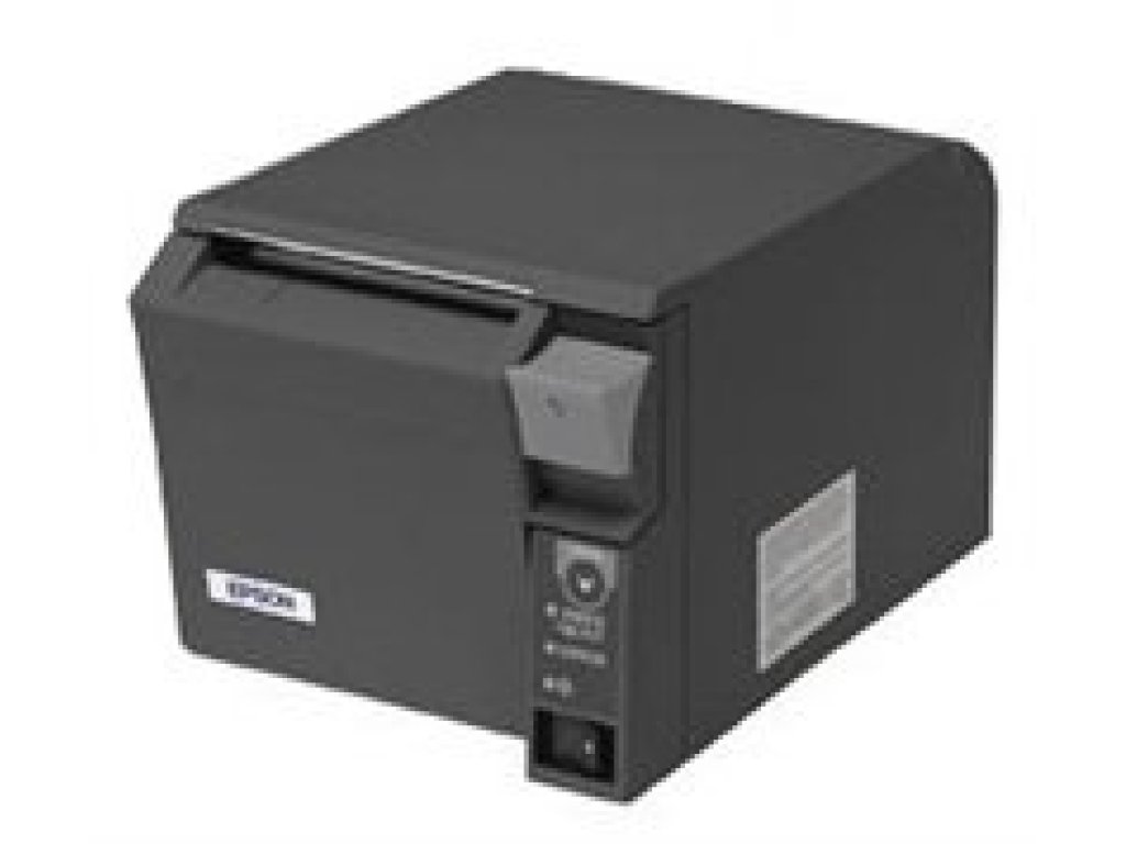 EPSON TM-T70II pokladní tiskárna, USB + serial, cerná, rezacka, se zdrojem