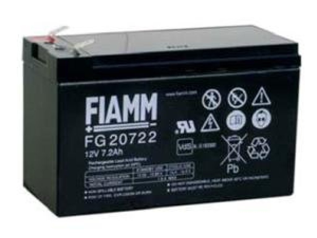 FIAMM olovená baterie FG20722 12V/7,2Ah Faston 6,3