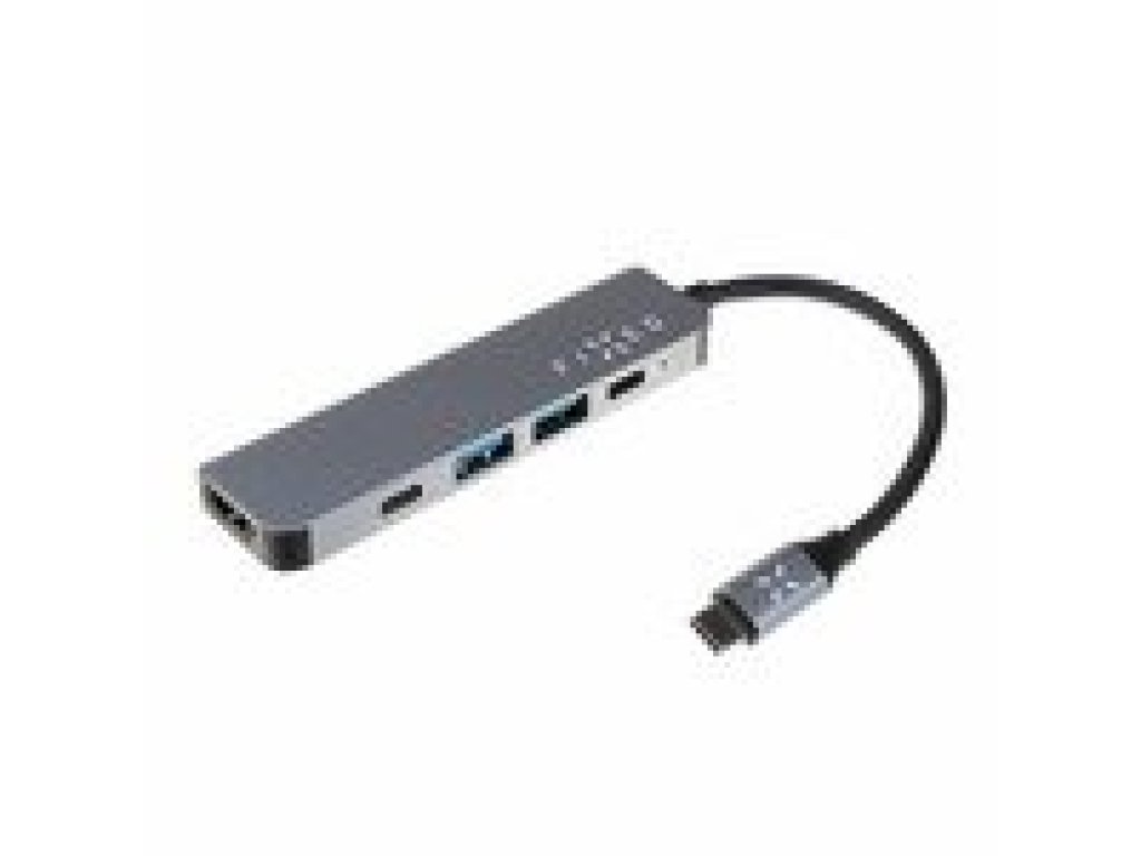 FIXED HUB Mini 5-portový hliníkový USB-C pro notebooky a tablety šedá (FIXHU-MN-GR)