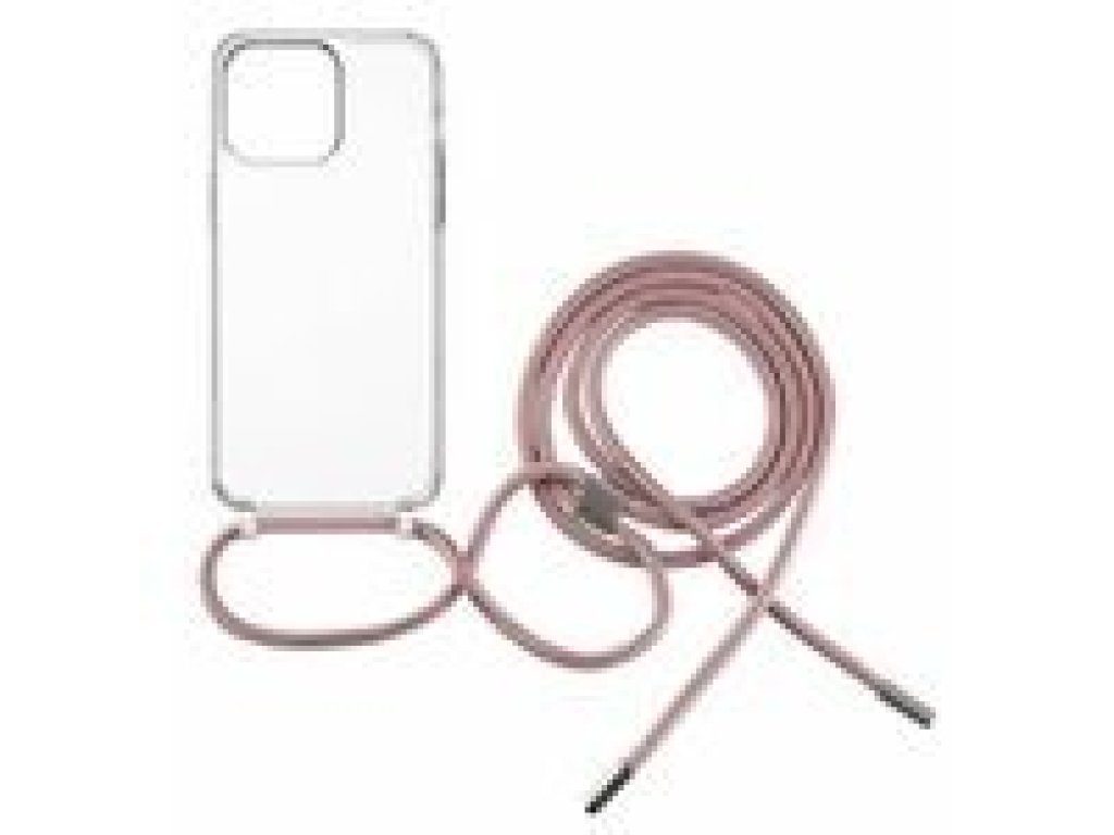 FIXED Pure Neck Pouzdro s ružovou šnurkou na krk pro Apple iPhone 15 Pro (FIXPUN-1202-PI)