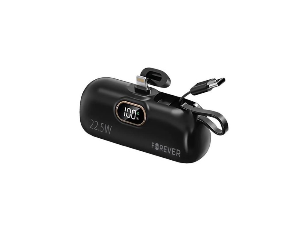 Forever MTB-100 5000 mAh 22.5W Lightning černá (GSM182133)