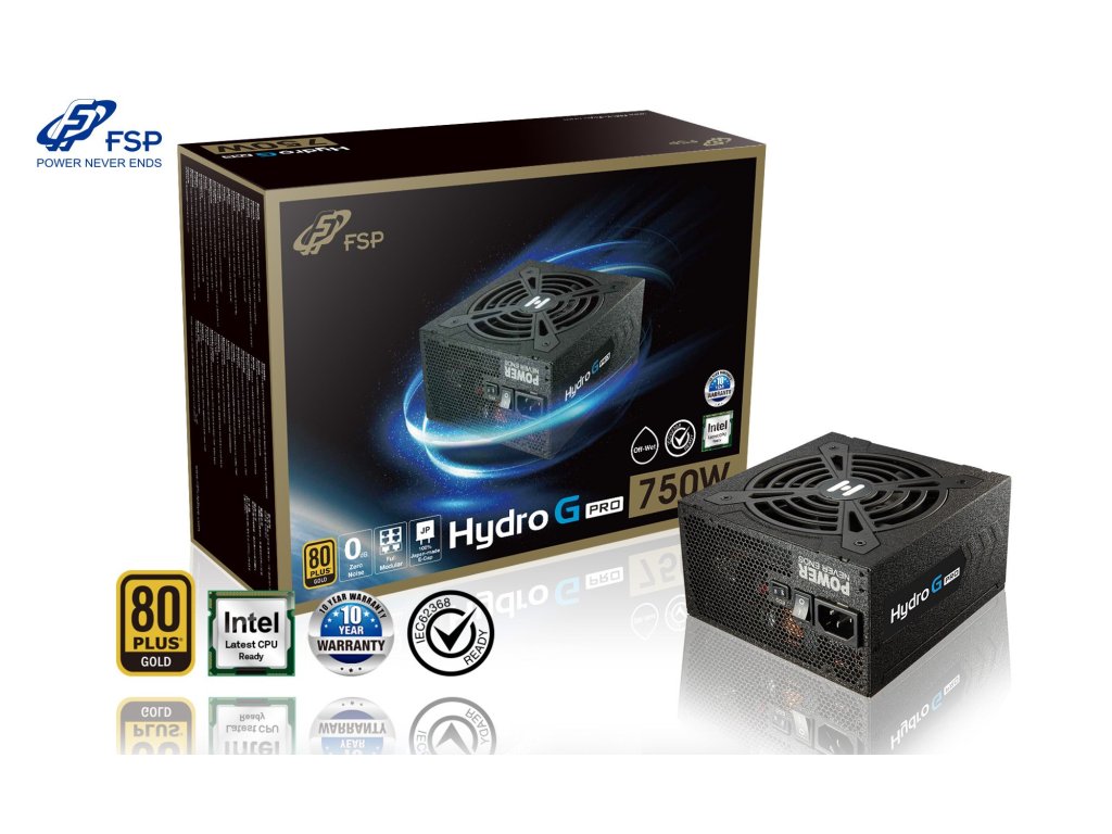 FORTRON 750W HYDRO G 750 PRO, 80PLUS GOLD,  modular (PPA7505401)