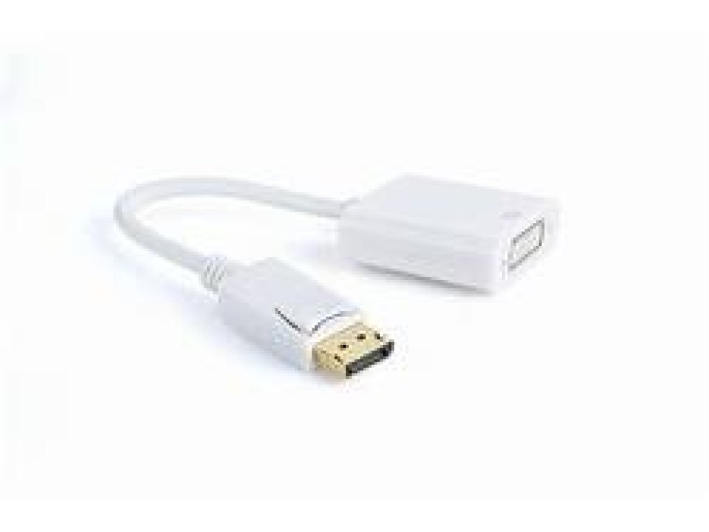 GEMBIRD adaptér DisplayPort v.1 (M) na Dual Link DVI (F) 0.1m kabel, bílý (A-DPM-DVIF-002-W)
