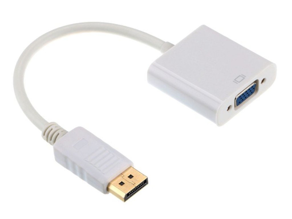 GEMBIRD adaptér DisplayPort - VGA, M/F, white (A-DPM-VGAF-02-W)