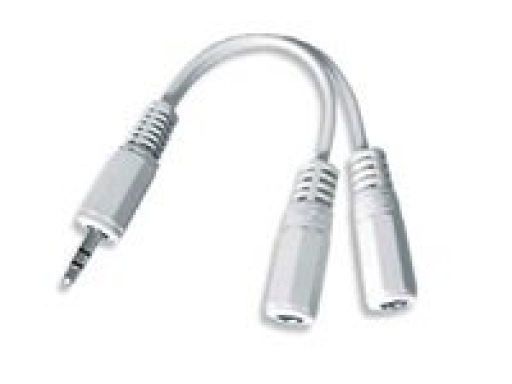 GEMBIRD adaptér Jack 3.5-2x Jack 3.5, M/2xF (CCA-415W)