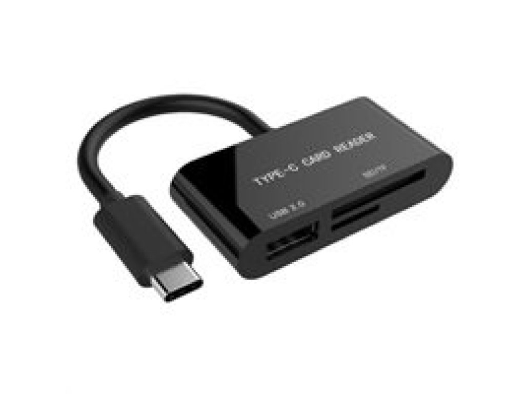 GEMBIRD čtecka karet SDXC a výstup USB 2.0, připojení na USB-C (UHB-CR3-02)
