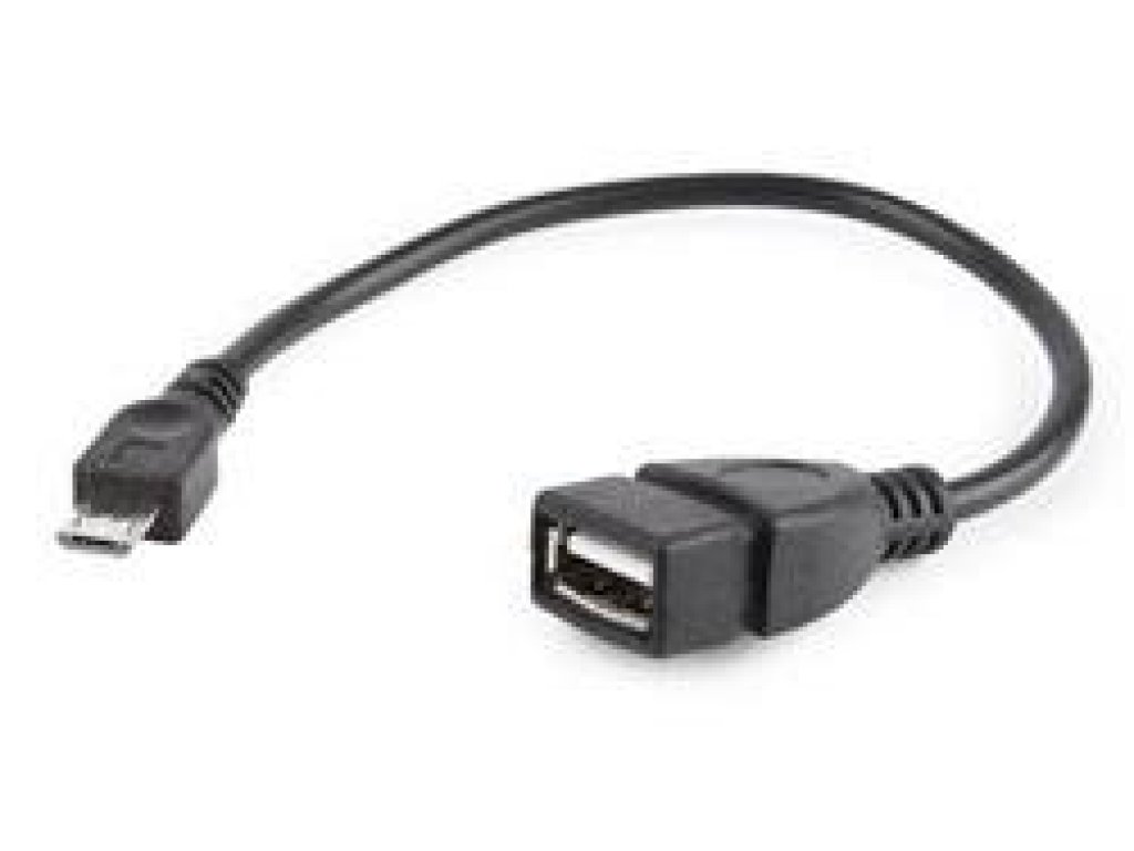 GEMBIRD Kabel USB 2.0 A-Micro B, OTG, 15cm (F/M, pro tablety a smartphone)