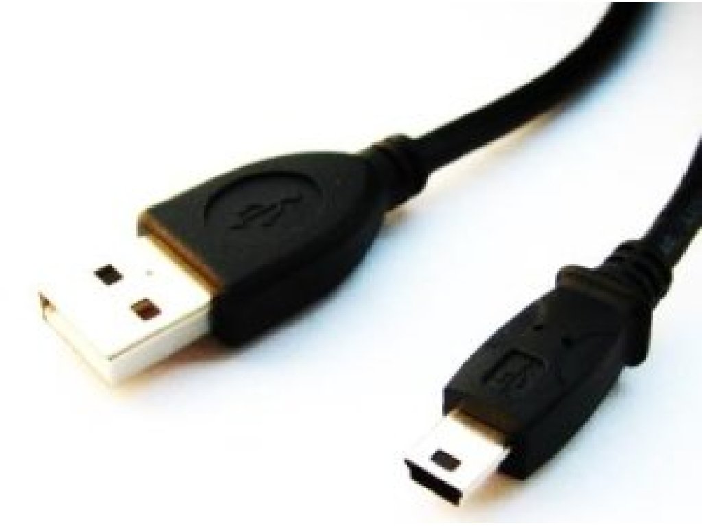 GEMBIRD Kabel USB 2.0 A-Mini B (5pin) propojovací, zlacené kontakty, 1,8m, černý (CCP-USB2-AM5P-6)