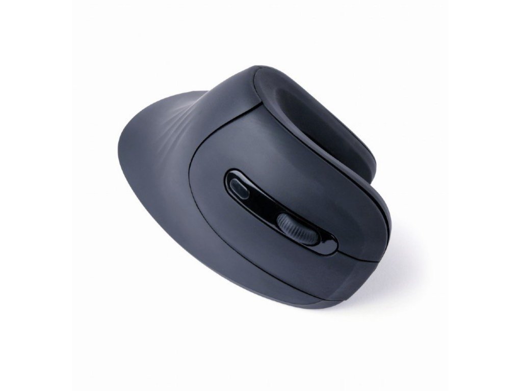 Gembird MUSW-ERGO-03 - Ergonomická/Optická/Pro praváky/1 600 DPI/Bezdrátová USB/Černá (MUSW-ERGO-03)