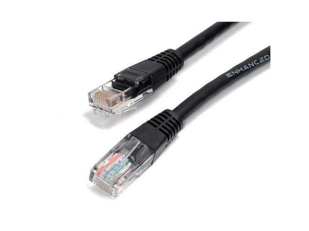 GEMBIRD patch kabel UTP, RJ45-RJ45, CAT5e, 5m, černý (PP12-5M/BK)