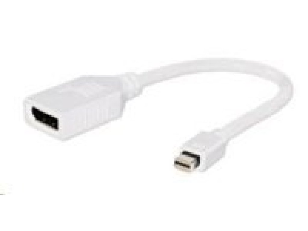 GEMBIRD Redukce miniDisplayport - Displayport 10cm (M/F) bílá (A-mDPM-DPF-001-W)
