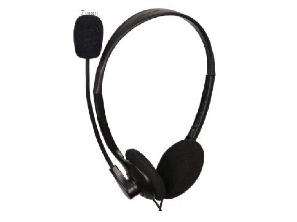 GEMBIRD stereo sluchátka s mikrofonem a regulací hlasitosti, černé (MHS-123)