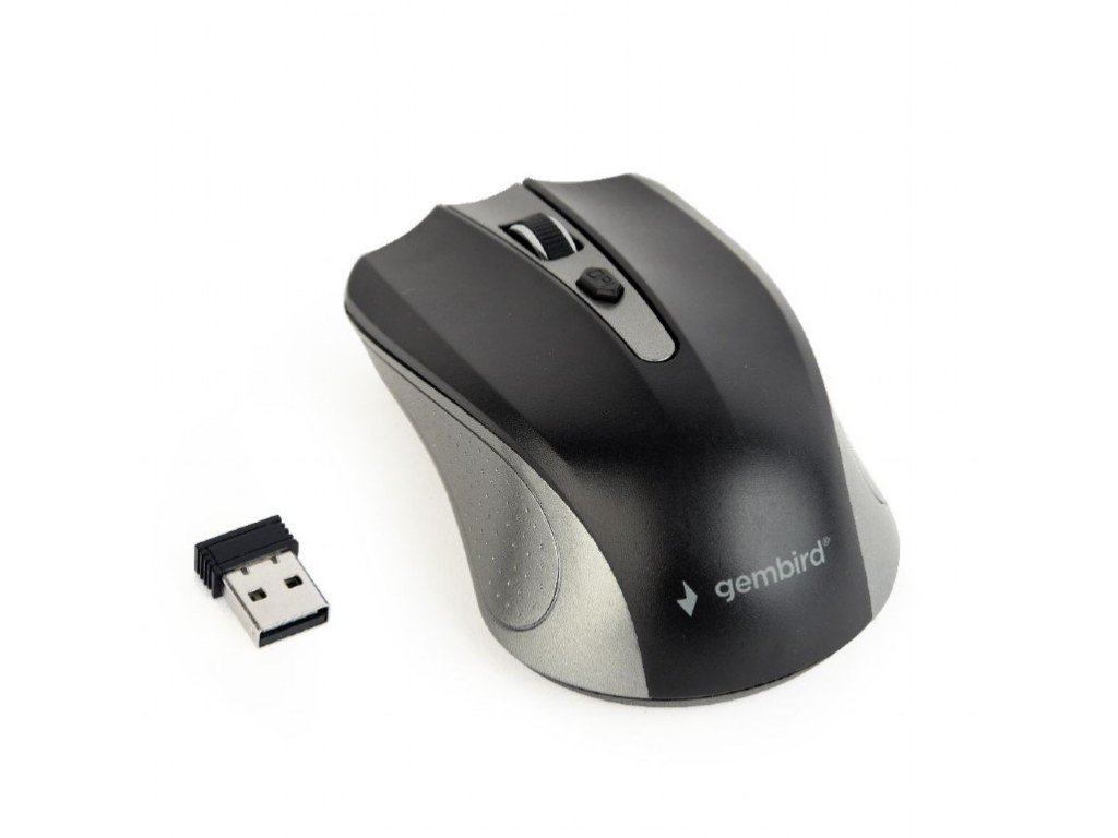 GEMBIRD Wireless optical mouse, spacegrey/black (MUSW-4B-04-GB)