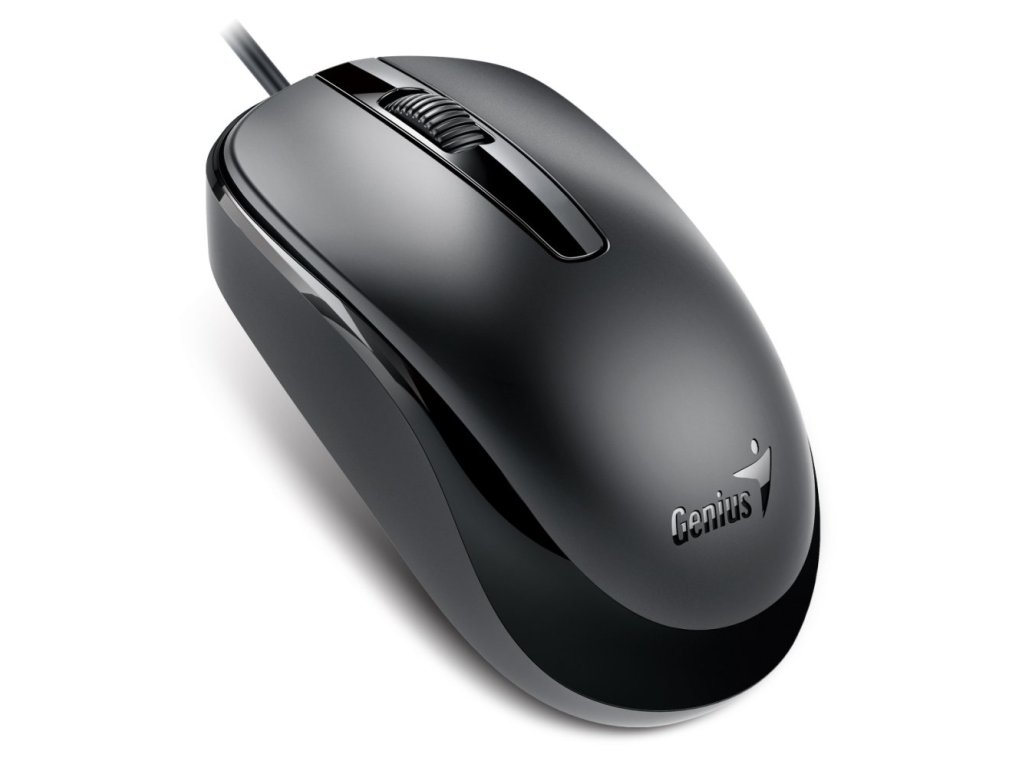 Genius DX-120 - Myš, drátová, optická, 1200DPI, 3 tlačítka, USB-C, černá (31010029401)