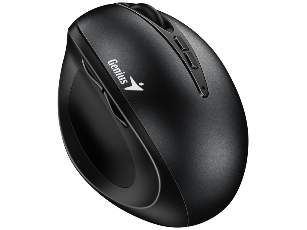 Genius Ergo 8300S - Vertikální/Optická/Pro praváky/1 600 DPI/Bezdrátová USB/Černá (31030037400)