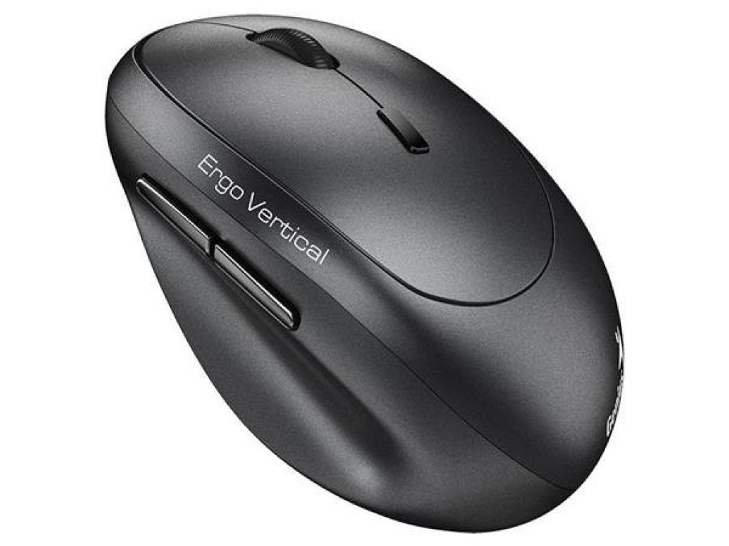 Genius Ergo 8350S - bezdrátová, optická, vertikální, 2400DPI, 6 tlačítek, tichá, Copilot,2,4GHz,Bluetooth 5.3, šedá (31030041400)