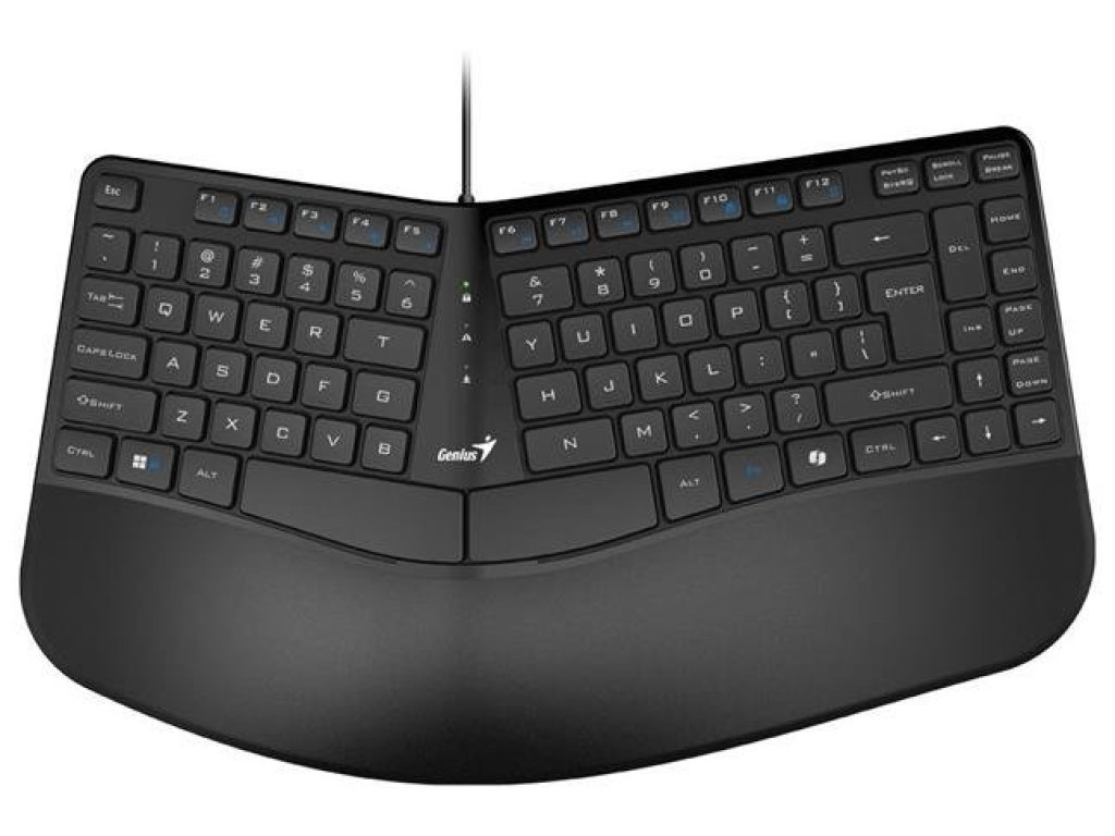 GENIUS Ergo KB-700/ Drátová/ Copilot/ ergonomická/ předložka/ USB/ CZ+SK layout (31310053403)