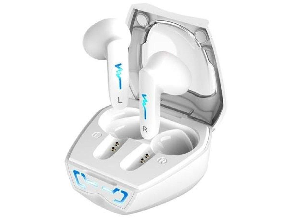 Genius HS-M920BT, Headset, bezdrátový, do uší, mikrofon, výdrž 4 hodiny, LED podsvícení, Bluetooth, USB-C, bílý (31710024400)