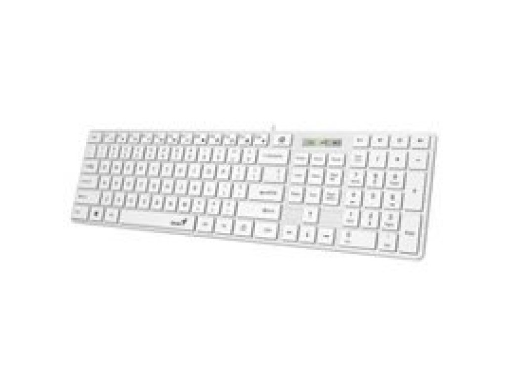 GENIUS klávesnice Slimstar 126 - drátová, USB, bílá, CZ/SK (31310017411)