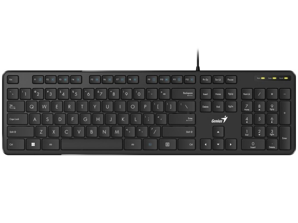 GENIUS klávesnice Slimstar M200 - drátová, USB, černá, CZ/SK (31310019403)