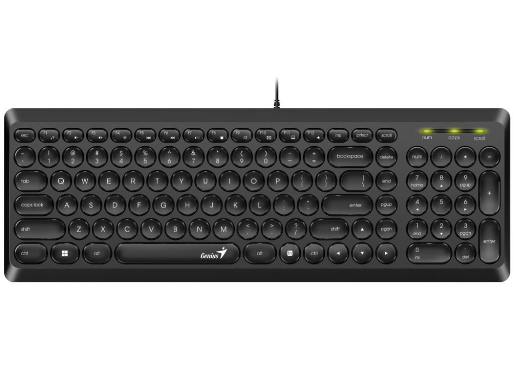 GENIUS klávesnice Slimstar Q200 - drátová, USB, černá, CZ/ENG (31310020403)
