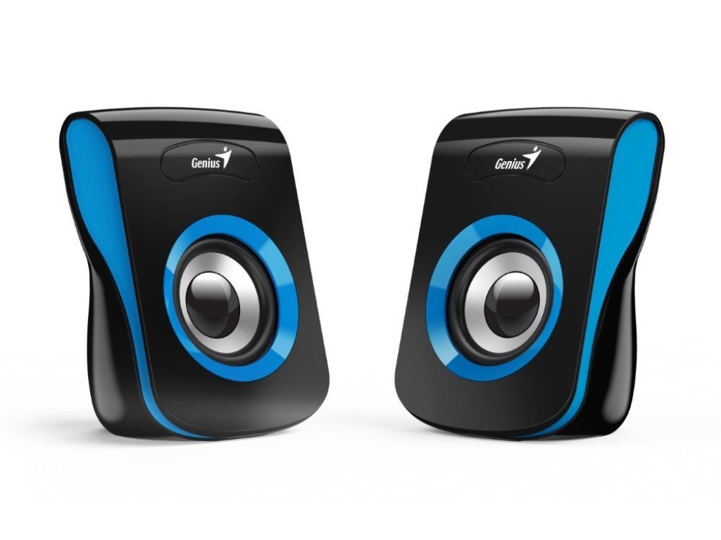 GENIUS repro SP-Q180 Blue/ 2.0/ 6W/ USB napájení/ 3,5" jack/ cernomodré