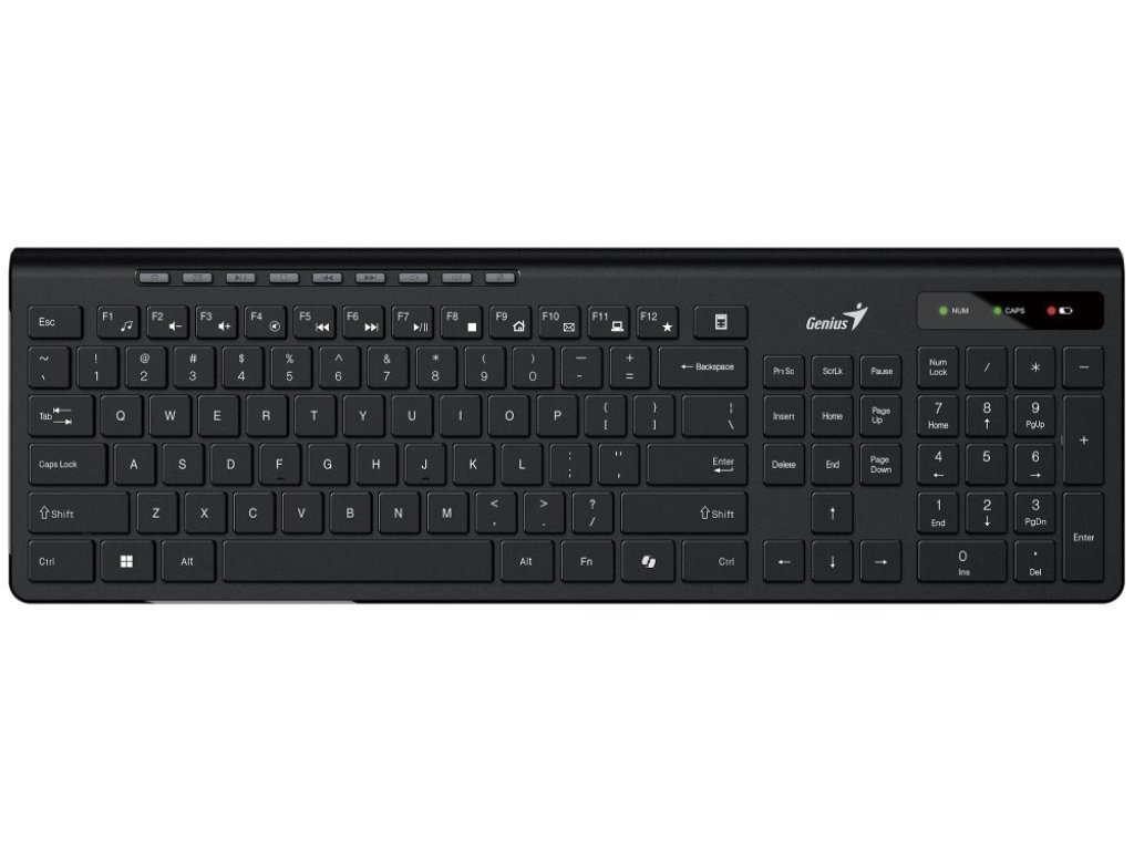 Genius SlimStar 7230 - bezdrátová, černá, CZ-SK (31310021411)