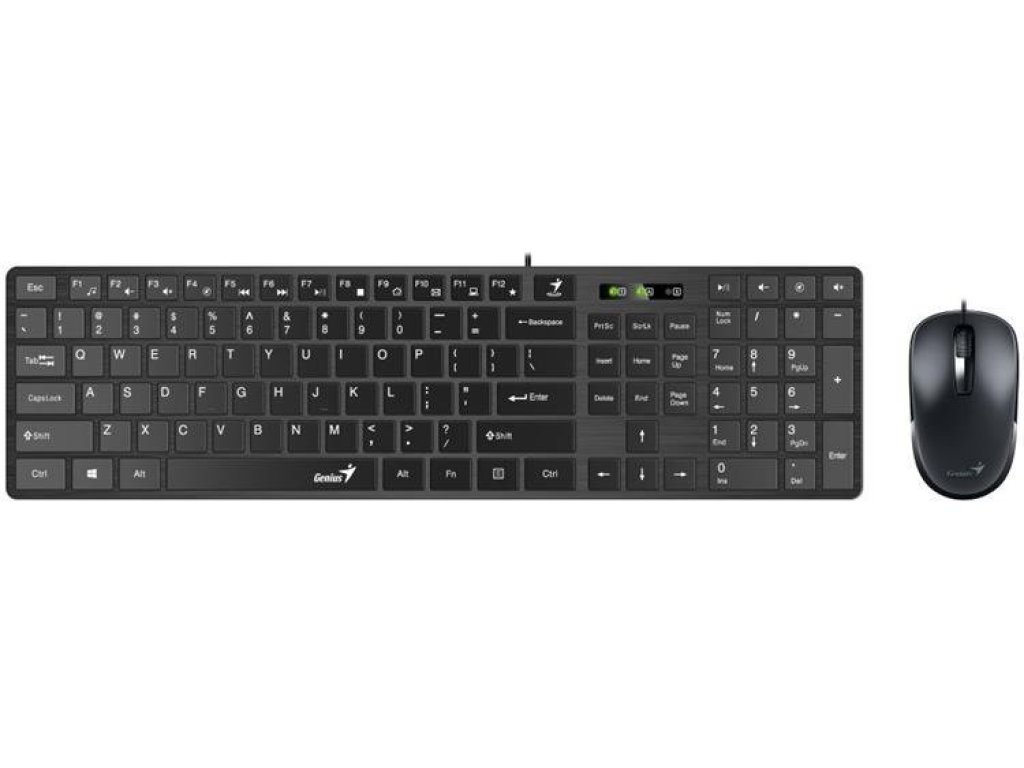 GENIUS Slimstar C126 - set klávesnice s myší, USB, černá, CZ/SK (31330007403)