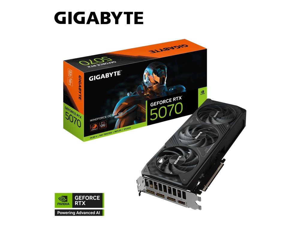 GIGABYTE GeForce RTX 5070 WINDFORCE SFF OC 12GB GDDR7 (GV-N5070WF3OC-12GD)