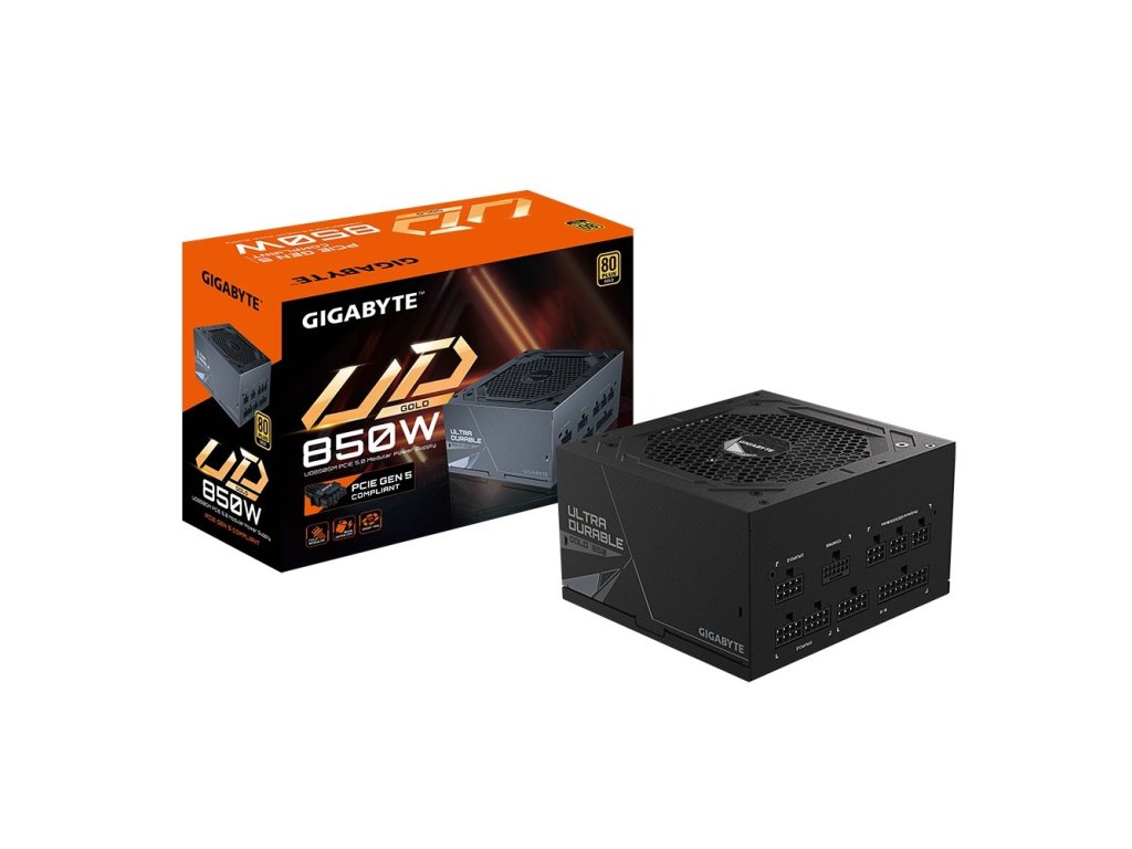 GIGABYTE zdroj UD850GM, 850W, 80plus gold, modular, 120 mm fan (GP-UD850GM PG5)