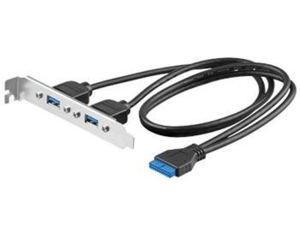 GOOBAY bracket USB 3.0, 2xA, 2xF, 0,6m (kuzas4)