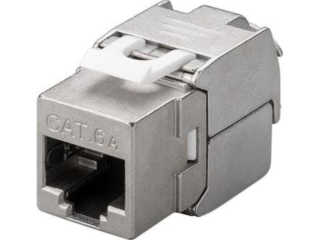 GOOBAY Keystone modul RJ45 CAT 6A, stíněný, beznástrojový, 500MHz