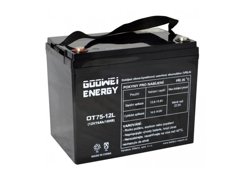 GOOWEI ENERGY VRLA GEL 12V/75Ah (OTL75-12)