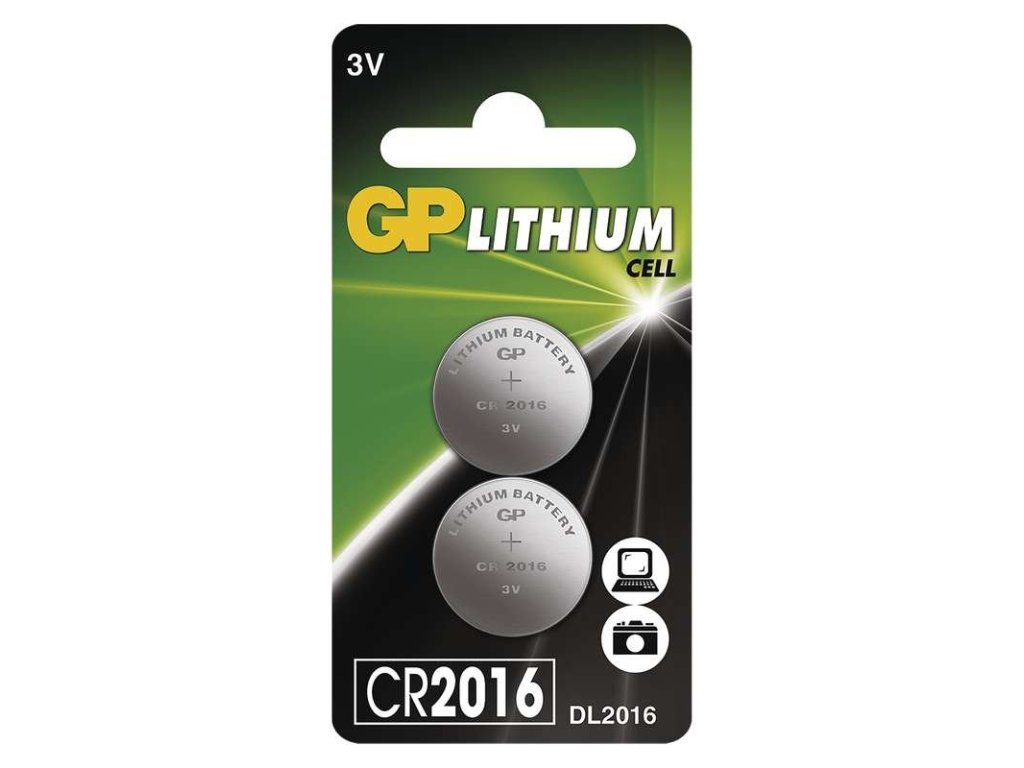 GP CR2016 Lithiová knoflíková baterie (2ks) (1042201612)