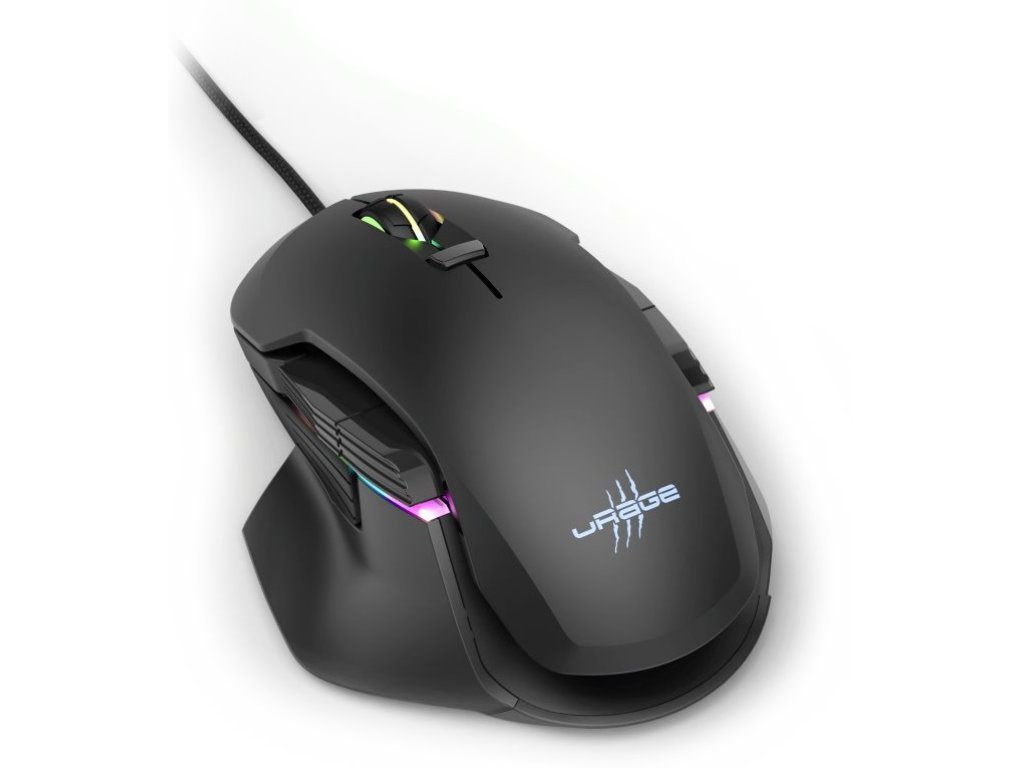 HAMA uRage gamingová myš Reaper 900 Morph/ drátová/ optická/ podsvícená/ 16 000 dpi/ 8 tlačítek/ USB/ černá (186015)