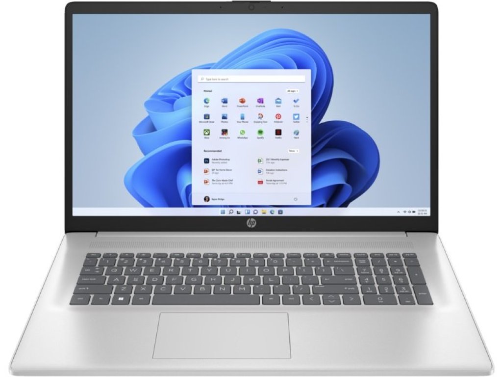 HP 17-cn4002nc - 17,3" 1920x1080 FHD, Core 3-100U, 16GB RAM, 512SSD, Intel UHD, W11 Home, stříbrný (9W698EA#BCM)