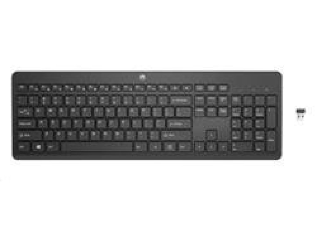 HP 230 Wireless Keyboard - bezdrátová klávesnice, černá, CZ/SK (3L1E7AA#BCM)
