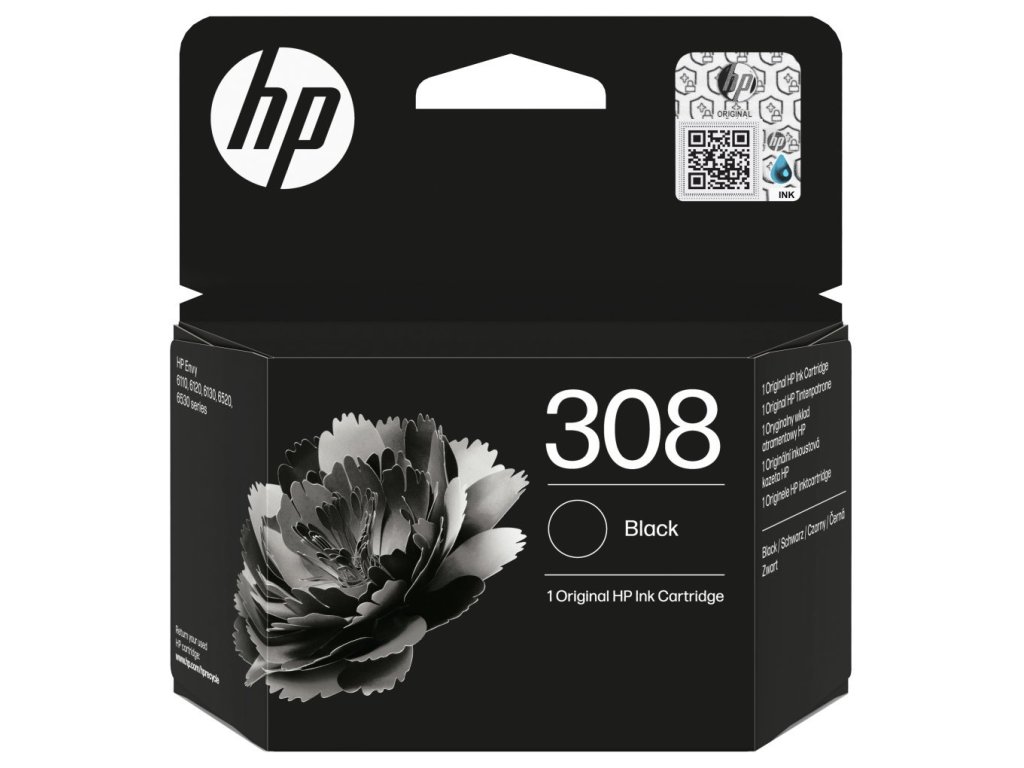 HP 308 inkoustová kazeta černá (7FP21UE)