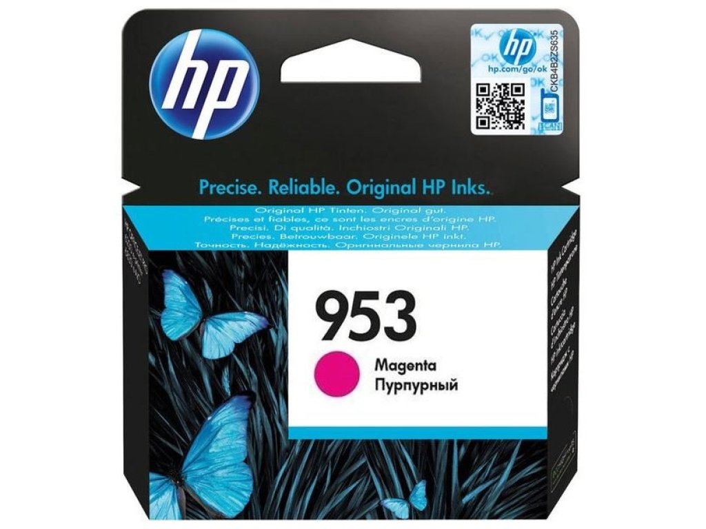 HP 953 purpurová inkoustová kazeta (F6U13AE)