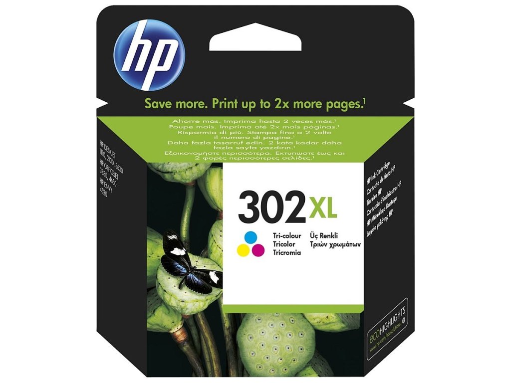 HP cartridge č. 302XL, CMY (F6U67AE)