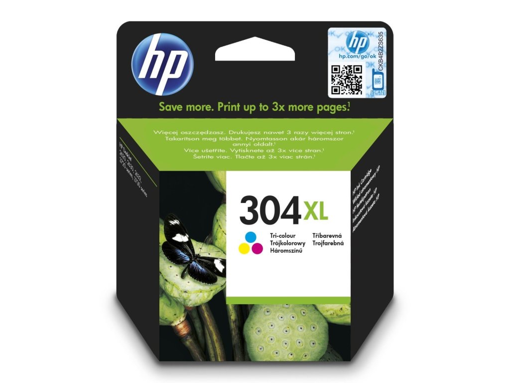 HP cartridge č. 304XL, CMY (N9K07AE)