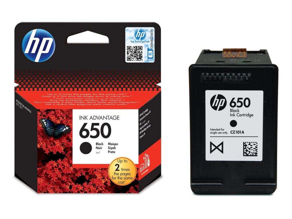HP cartridge č. 650, black (CZ101AE)