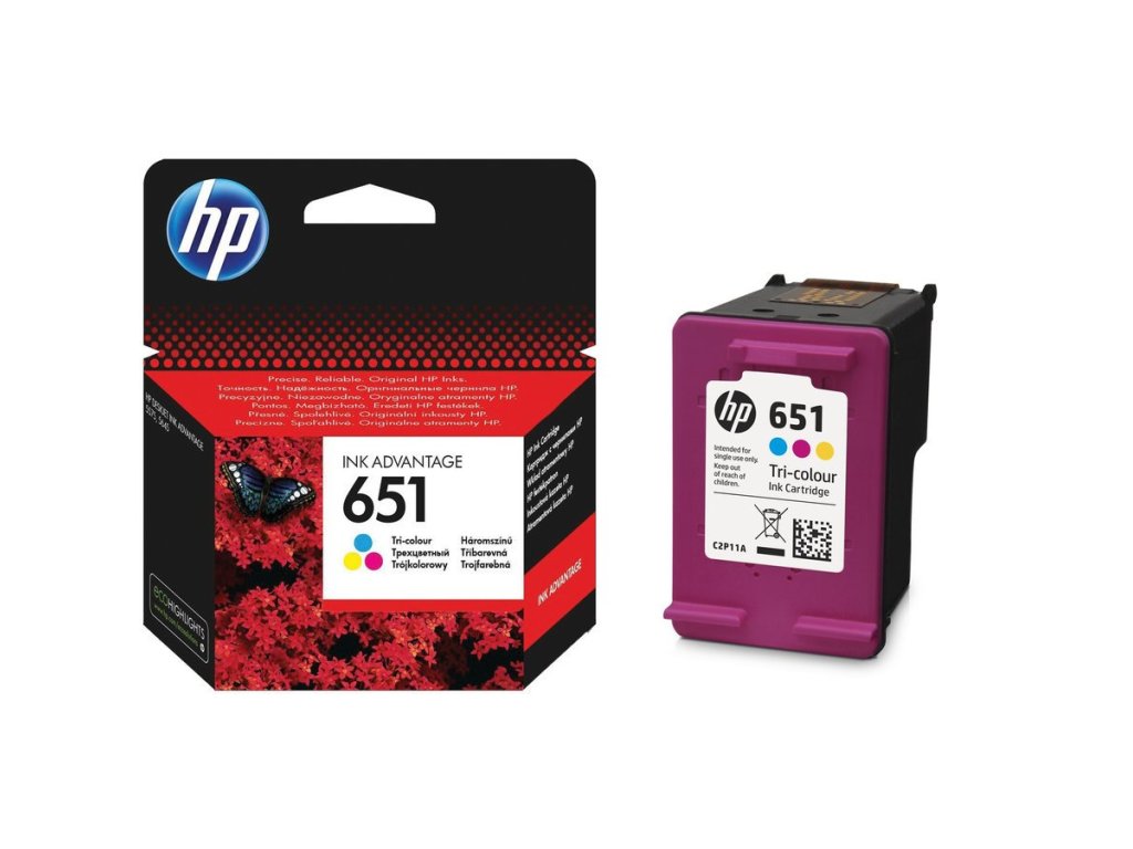 HP cartridge č. 651, CMY (C2P11AE)