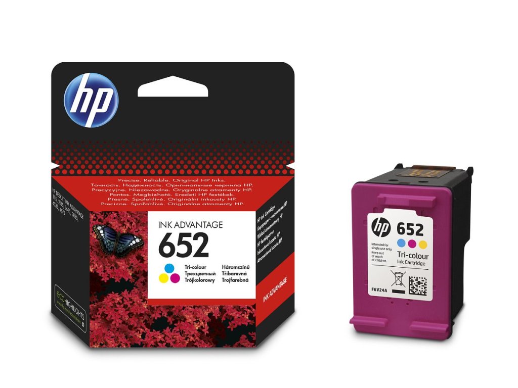 HP cartridge č. 652, CMY (F6V24AE)