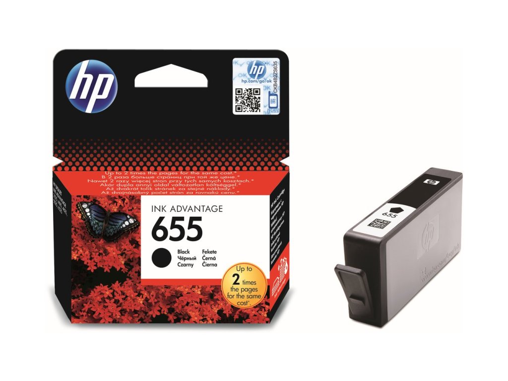 HP cartridge č. 655, black (CZ109AE)
