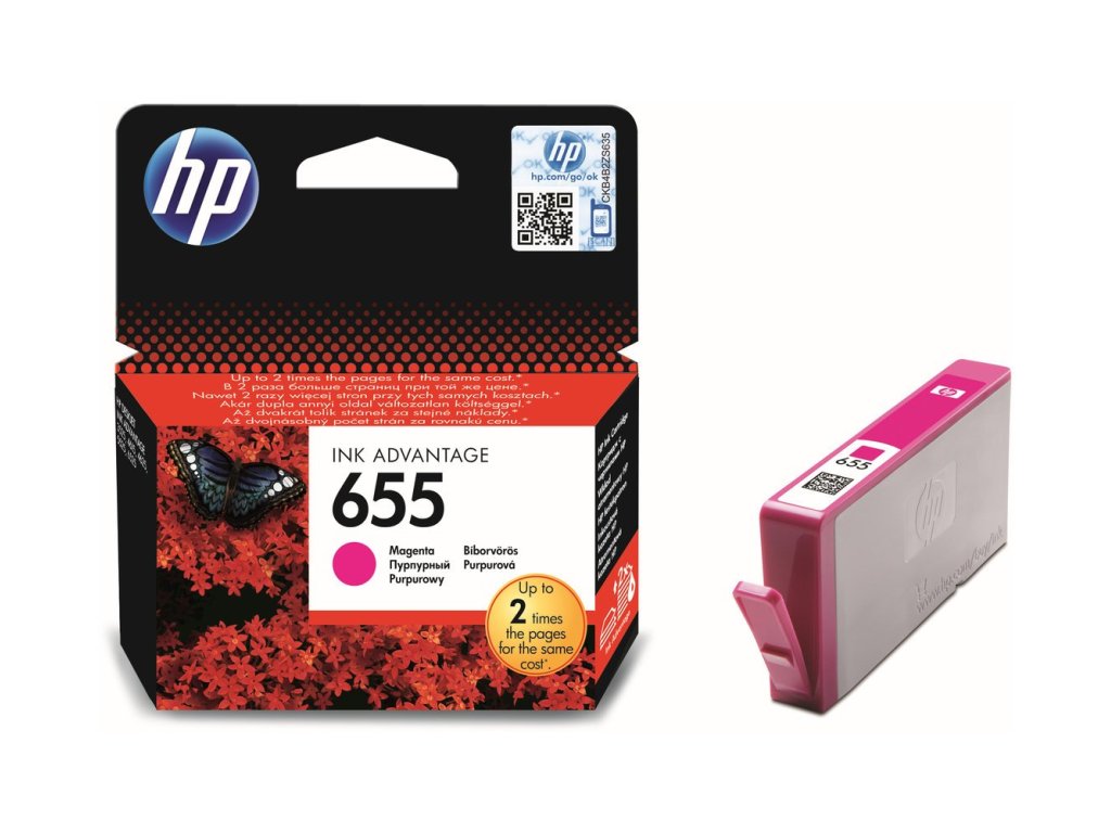HP cartridge č. 655, magenta (CZ111AE)