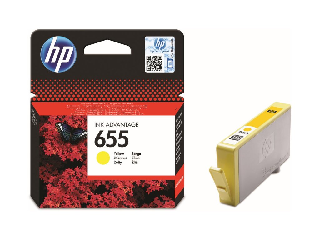 HP cartridge č. 655, yellow (CZ112AE)