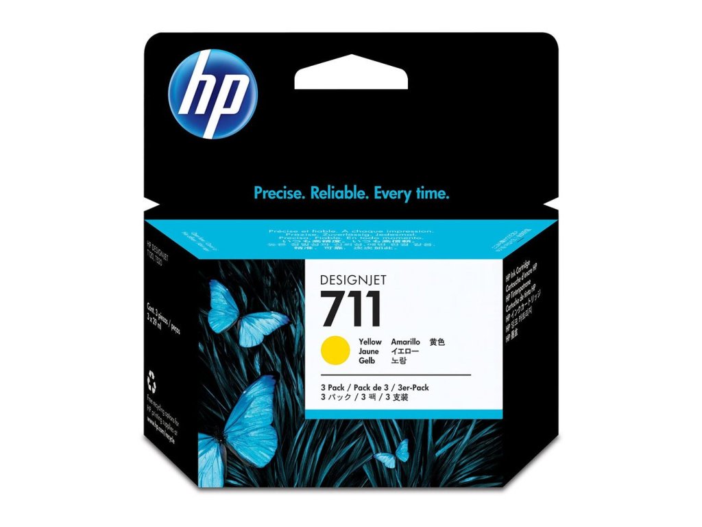 HP cartridge č. 711, yellow (CZ136A)